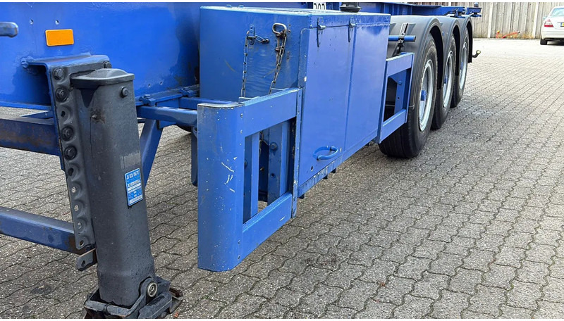 Container transporter/ Swap body semi-trailer Hendricks 20ft container Kippchassis 24V hydraulic Self support!: picture 12