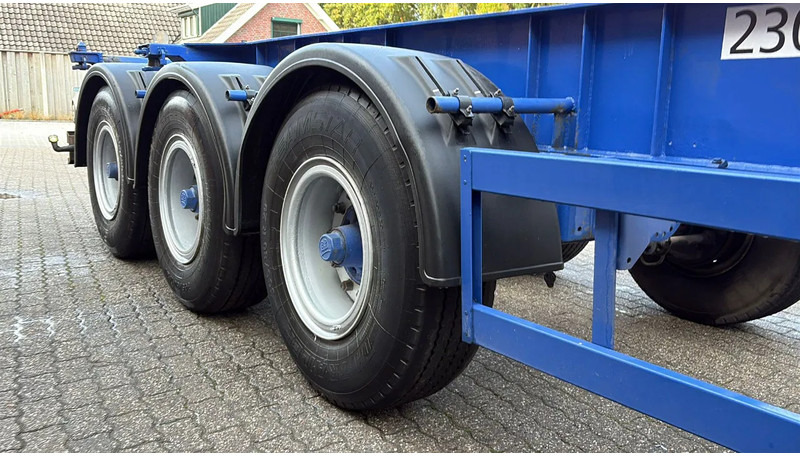 Container transporter/ Swap body semi-trailer Hendricks 20ft container Kippchassis 24V hydraulic Self support!: picture 18