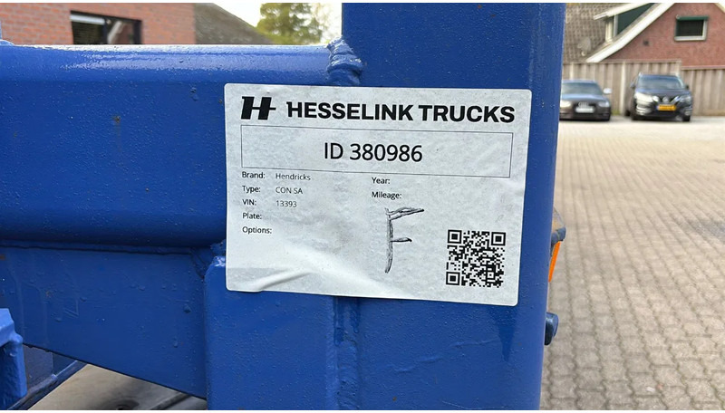 Container transporter/ Swap body semi-trailer Hendricks 20ft container Kippchassis 24V hydraulic Self support!: picture 6