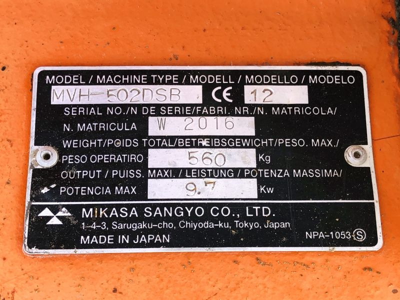 Diverses MIKASA MVH 502 (2906) - Vibratory plate: picture 3 Diverses MIKASA MVH 502 (2906) - Vibratory plate: picture 3