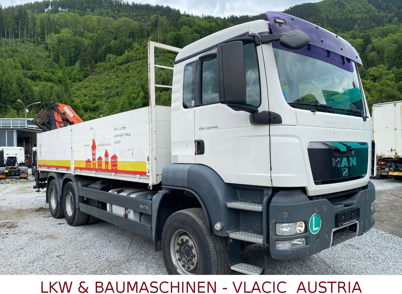 MAN TGS 33.440 6x4 Blatt/Blatt Mit Palfinger PK16500 - Dropside/ Flatbed truck, Crane truck: picture 2 MAN TGS 33.440 6x4 Blatt/Blatt Mit Palfinger PK16500 - Dropside/ Flatbed truck, Crane truck: picture 2