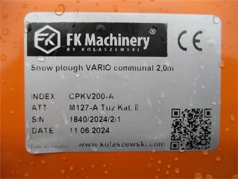 Snow plough for Agricultural machinery Limas Vario SHL 200 Med lys: picture 11 Snow plough for Agricultural machinery Limas Vario SHL 200 Med lys: picture 11