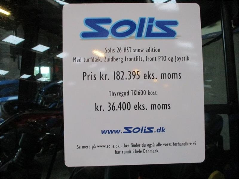 Farm tractor Solis 26 HST Snow Edition med frontlift, front PTO, Thyr: picture 17