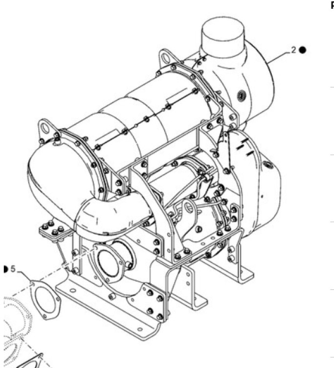 Case 51533415 - KTH16170 - Muffler for Construction machinery: picture 1 Case 51533415 - KTH16170 - Muffler for Construction machinery: picture 1