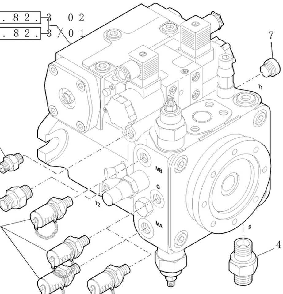 Case 87667156 - 87667154 - Hydraulic pump for Construction machinery: picture 3 Case 87667156 - 87667154 - Hydraulic pump for Construction machinery: picture 3