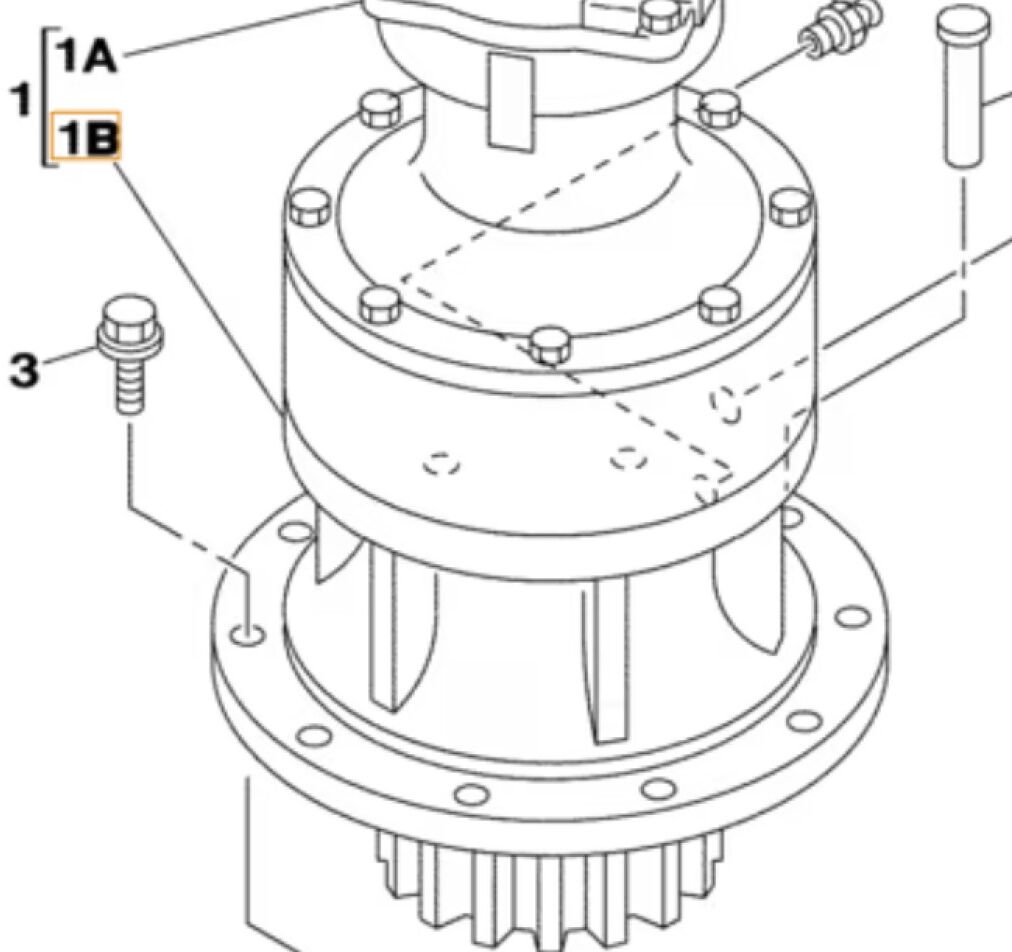 Case LN00104 - LN002340 - Swing motor for Construction machinery: picture 1 Case LN00104 - LN002340 - Swing motor for Construction machinery: picture 1