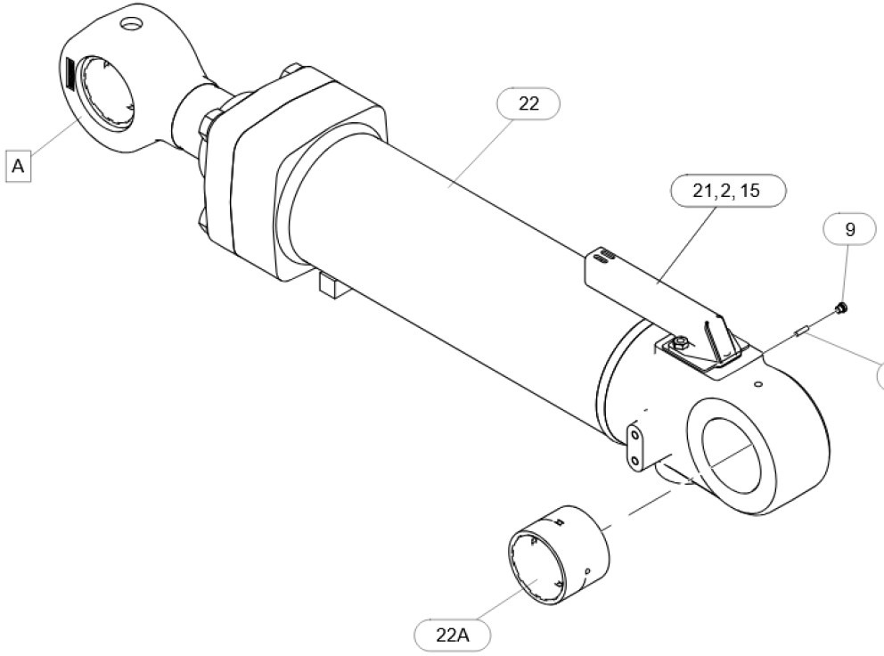 Caterpillar 5877678 - Hydraulic cylinder for Construction machinery: picture 2 Caterpillar 5877678 - Hydraulic cylinder for Construction machinery: picture 2