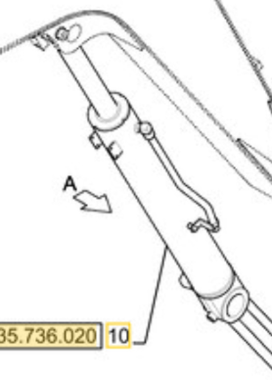 New Holland 31MK-52912CG - 31MK-52912 - Hydraulic cylinder for Construction machinery: picture 3 New Holland 31MK-52912CG - 31MK-52912 - Hydraulic cylinder for Construction machinery: picture 3