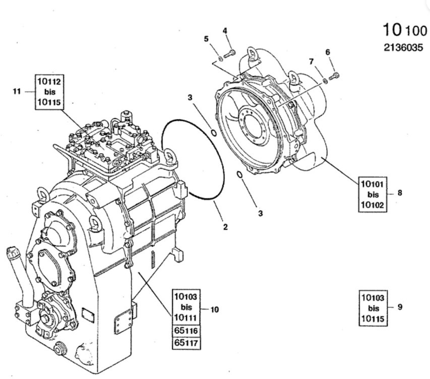 New Holland 4608299 - 1437819 - Gearbox for Construction machinery: picture 1 New Holland 4608299 - 1437819 - Gearbox for Construction machinery: picture 1
