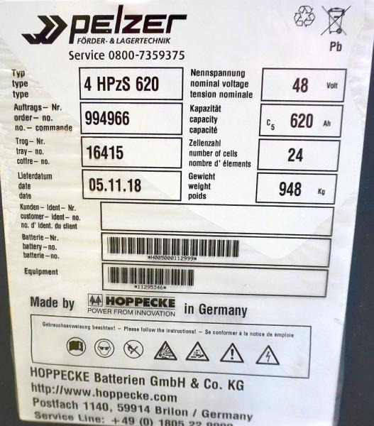HOPPECKE 48 Volt 4 PzS 620 Ah - Battery for Material handling equipment: picture 5 HOPPECKE 48 Volt 4 PzS 620 Ah - Battery for Material handling equipment: picture 5