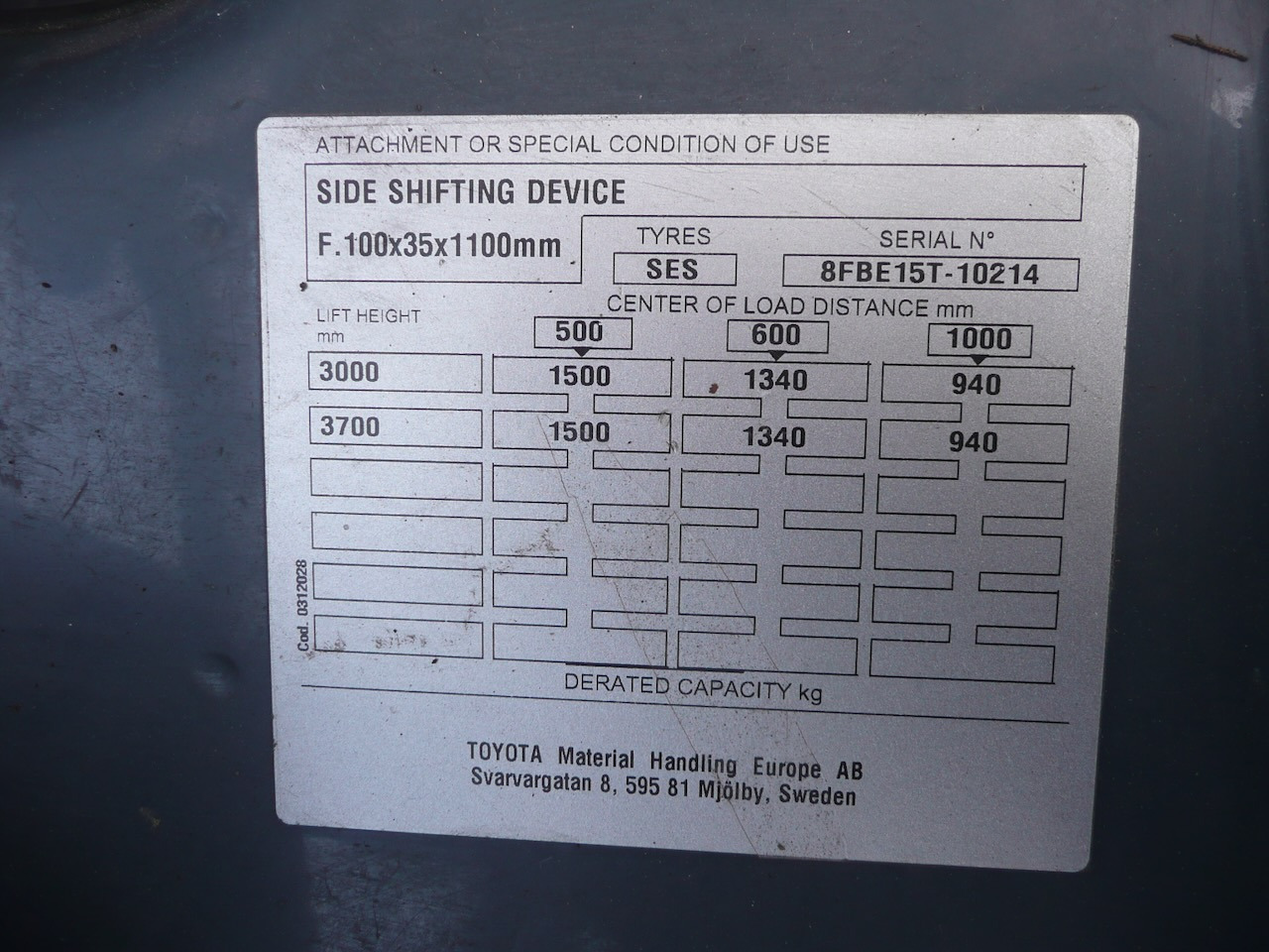 Electric forklift Toyota 8FBE15T: picture 9