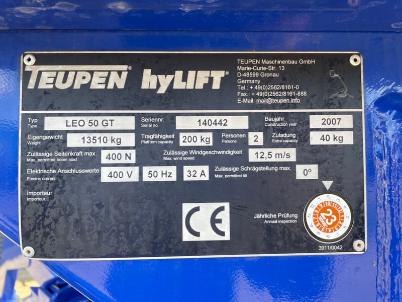 Teupen Leo 50 GT - Articulated boom, Spider lift: picture 3 Teupen Leo 50 GT - Articulated boom, Spider lift: picture 3