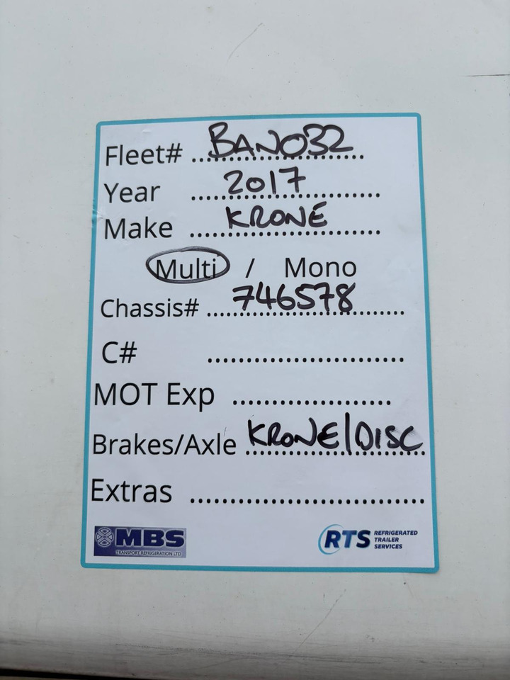 2021 Gray & Adams 9m Fridge Trailer – BAN032 - Refrigerator semi-trailer: picture 2 2021 Gray & Adams 9m Fridge Trailer – BAN032 - Refrigerator semi-trailer: picture 2