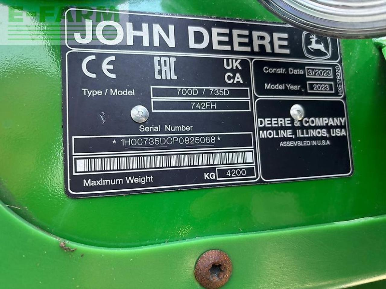 Forage harvester attachment John Deere 735d: picture 11 Forage harvester attachment John Deere 735d: picture 11