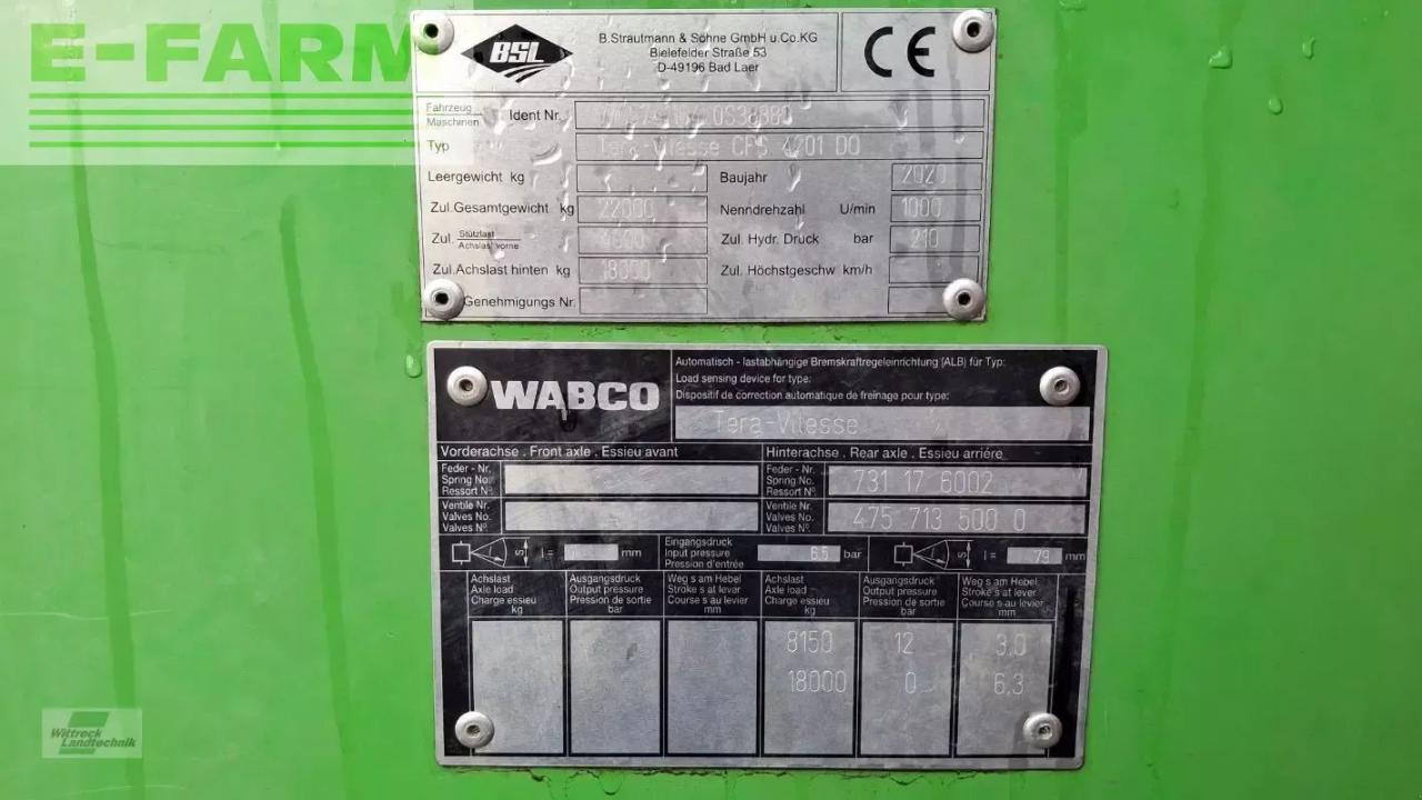 Farm tipping trailer/ Dumper Strautmann tera-vitesse 4201: picture 10 Farm tipping trailer/ Dumper Strautmann tera-vitesse 4201: picture 10