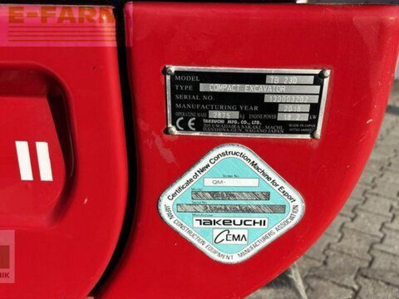 Mini excavator Takeuchi tb 230: picture 10