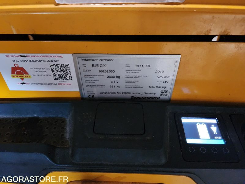 2 TRANSPALETTES ELECTRIQUE A LEVEE INITIALE 24V 150Ah CHARGEUR EMBARQUE DE 2019 - Pallet truck: picture 3 2 TRANSPALETTES ELECTRIQUE A LEVEE INITIALE 24V 150Ah CHARGEUR EMBARQUE DE 2019 - Pallet truck: picture 3