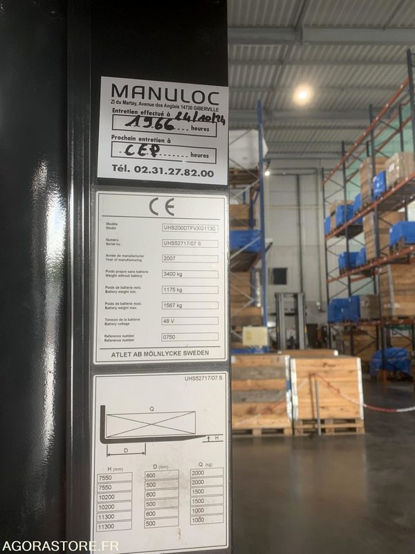 CHARIOT ATLET CAT5 R489 AVEC CHARGEUR EN L'ETAT - Reach truck: picture 5 CHARIOT ATLET CAT5 R489 AVEC CHARGEUR EN L'ETAT - Reach truck: picture 5