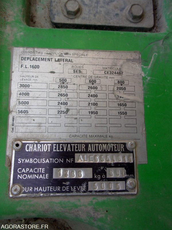 Electric forklift CHARIOT ÉLÉVATEUR 3 TONNES POSITIONNEUR DE FOURCHES  ELECTRIQUE CESAB: picture 11