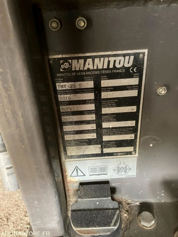 Chariot embarqué Manitou TMT 25 S- 2016 (5251) - Forklift: picture 3 Chariot embarqué Manitou TMT 25 S- 2016 (5251) - Forklift: picture 3