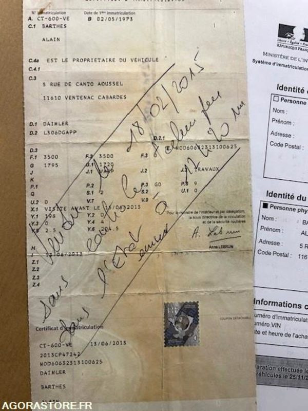 DEPANNEUSE DAIMLER 1973 155200 KM - Tow truck: picture 4 DEPANNEUSE DAIMLER 1973 155200 KM - Tow truck: picture 4