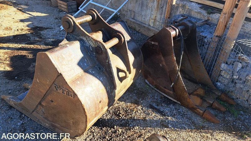 Lot de trois godets + attache rapide VTN - Spare parts for Construction machinery: picture 1 Lot de trois godets + attache rapide VTN - Spare parts for Construction machinery: picture 1