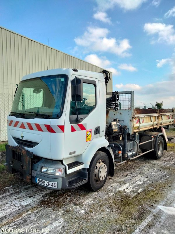 CAMION TRI-BENNE GRUE RENAULT MIDLUM - Truck: picture 1 CAMION TRI-BENNE GRUE RENAULT MIDLUM - Truck: picture 1