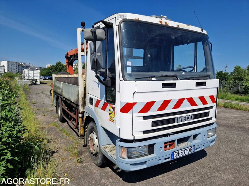 Porteur benne grue Iveco 80E15 - GR587XR - Truck: picture 1 Porteur benne grue Iveco 80E15 - GR587XR - Truck: picture 1
