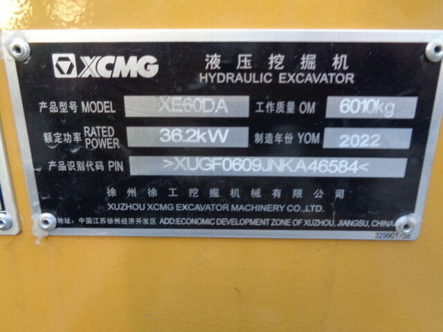 New Crawler excavator XCMG XE60DA: picture 17