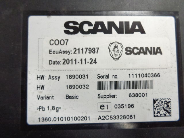 Scania ECU set with coordinator and inginiot with key WORLDWIDE DELI - Spare parts for Truck: picture 4 Scania ECU set with coordinator and inginiot with key WORLDWIDE DELI - Spare parts for Truck: picture 4