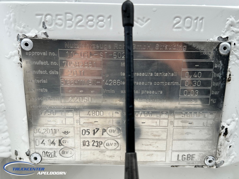 Tank truck Volvo FH 500 22150 Liter ADR, 4 Comp, Retarder, ADR: picture 6