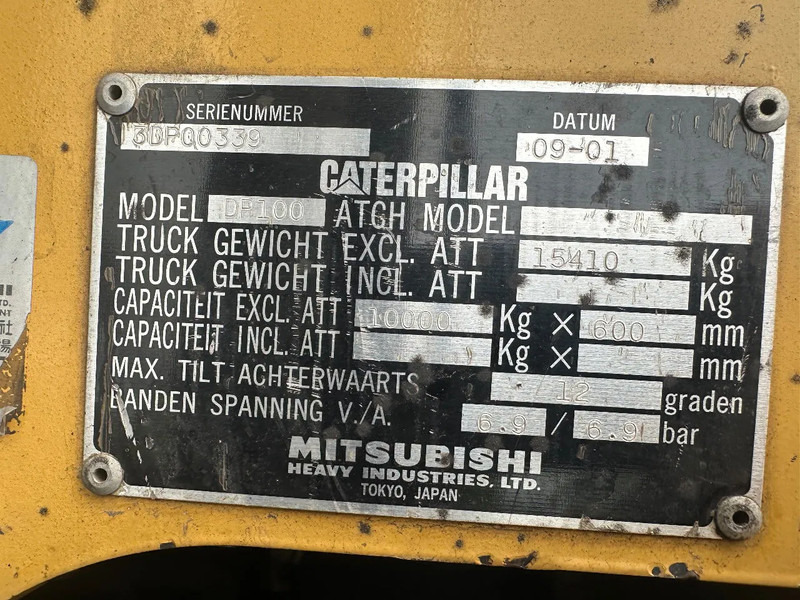 Leasing of Caterpillar DP100 VORKVERSTELLERS +SIDE SHIFT Caterpillar DP100 VORKVERSTELLERS +SIDE SHIFT: picture 17 Leasing of Caterpillar DP100 VORKVERSTELLERS +SIDE SHIFT Caterpillar DP100 VORKVERSTELLERS +SIDE SHIFT: picture 17