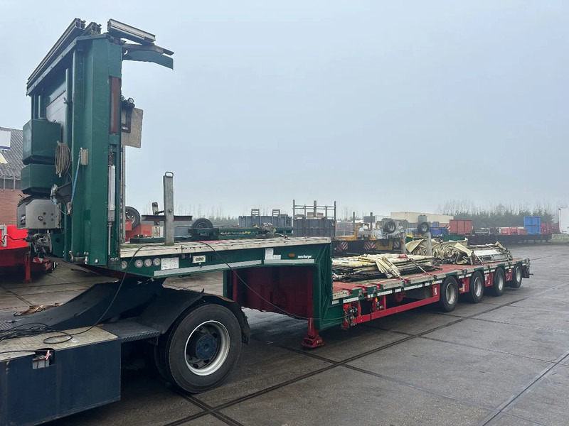 Low loader semi-trailer MEUSBURGER 4 axel steering, Double extendable up to 28 meters, extendable up to 3.2 meters, radio controlled, sliding roof: picture 8