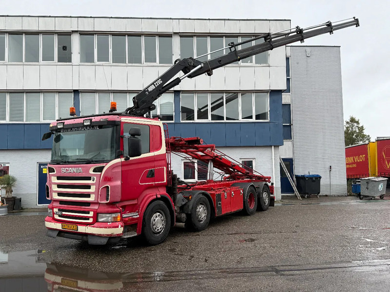 Scania R480 8X2 + HIAB 220-4 + REMOTE + HIAB MULTILIFT - Cable system truck, Crane truck: picture 1 Scania R480 8X2 + HIAB 220-4 + REMOTE + HIAB MULTILIFT - Cable system truck, Crane truck: picture 1