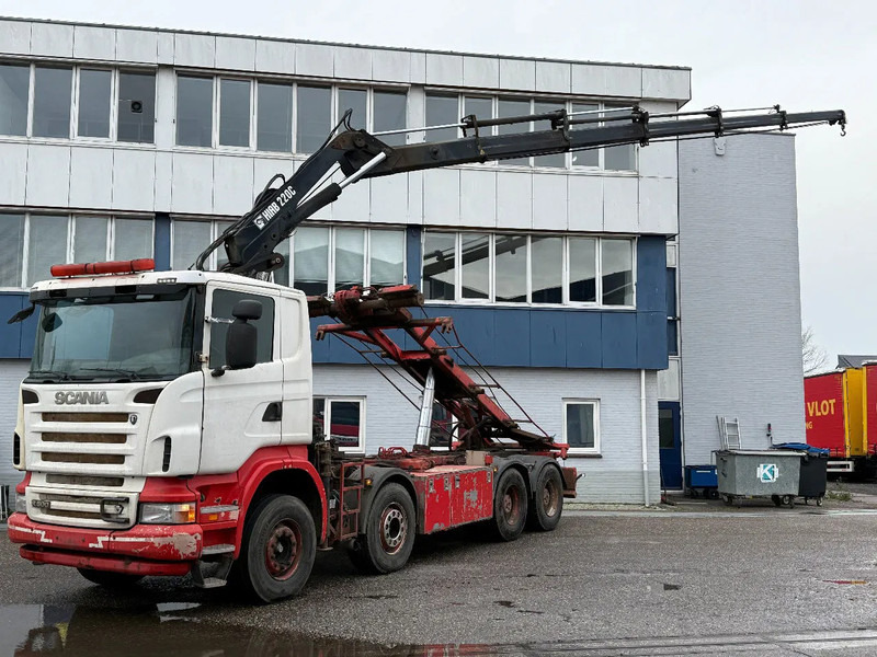 Scania R500 V8 8X4 + HIAB 220-5 + REMOTE + CABLELIFT - FULL STEEL SUSP. MANUAL GEAR. BIG AXLES - Crane truck: picture 2 Scania R500 V8 8X4 + HIAB 220-5 + REMOTE + CABLELIFT - FULL STEEL SUSP. MANUAL GEAR. BIG AXLES - Crane truck: picture 2