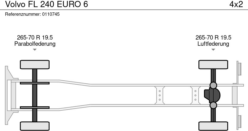 Curtainsider truck Volvo FL 240 EURO 6: picture 13