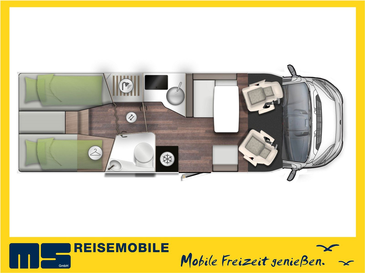Forster T 745 EB / MODELL 2026 / EINZELBETTEN & RAUMBAD - Semi-integrated motorhome: picture 2 Forster T 745 EB / MODELL 2026 / EINZELBETTEN & RAUMBAD - Semi-integrated motorhome: picture 2