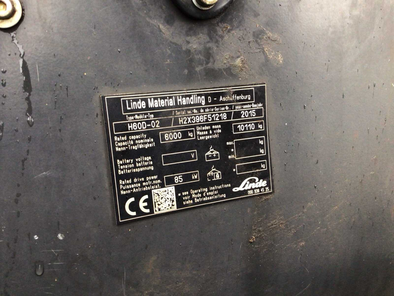 Forklift 2015 LINDE H60D FORKLIFT: picture 11 Forklift 2015 LINDE H60D FORKLIFT: picture 11