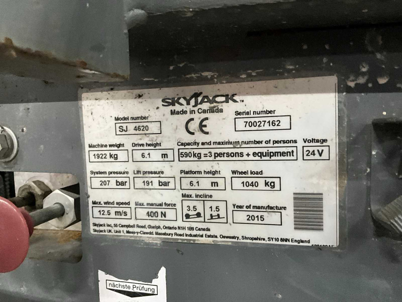 Aerial platform 2015 SKYJACK SJ 4620 AERIAL PLATFORM: picture 9 Aerial platform 2015 SKYJACK SJ 4620 AERIAL PLATFORM: picture 9