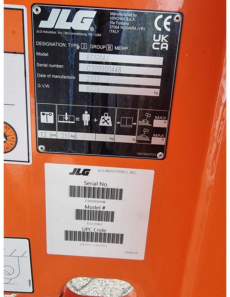 Aerial platform 2022 JLG 520 AJ AERIAL WORK PLATFORM: picture 11