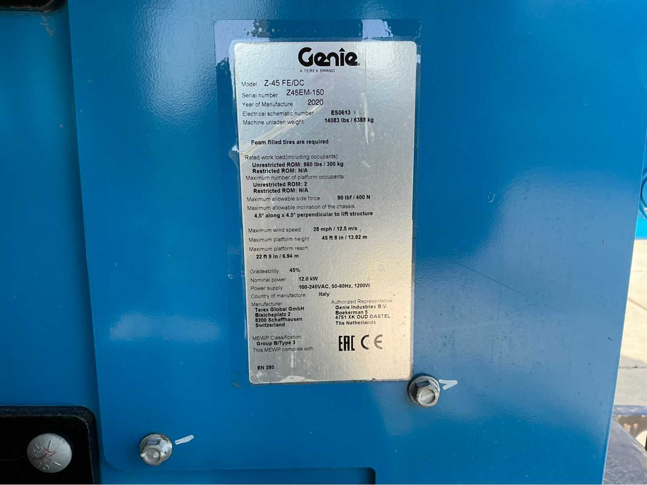 Aerial platform Genie Z-45 FE/DC: picture 14