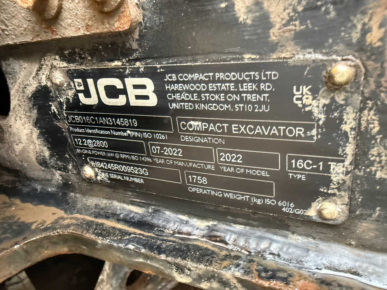 Mini excavator JCB - 16C-1 - 2022 - MINI EXCAVATOR - 3 X BUCKET: picture 35