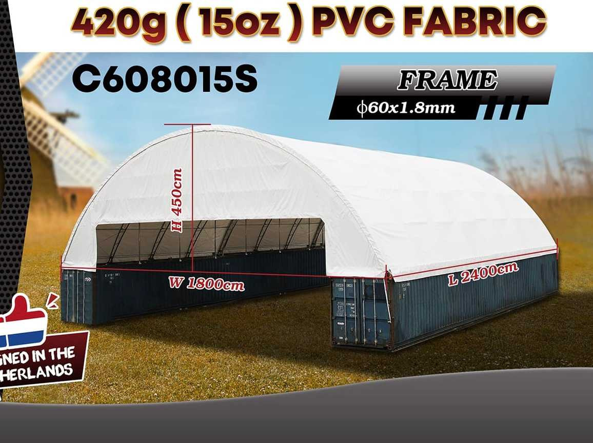 Rhino-Cross-Shelter C608015S 24x18x4,5 m halve cover op beide einden - Storage tank: picture 4 Rhino-Cross-Shelter C608015S 24x18x4,5 m halve cover op beide einden - Storage tank: picture 4