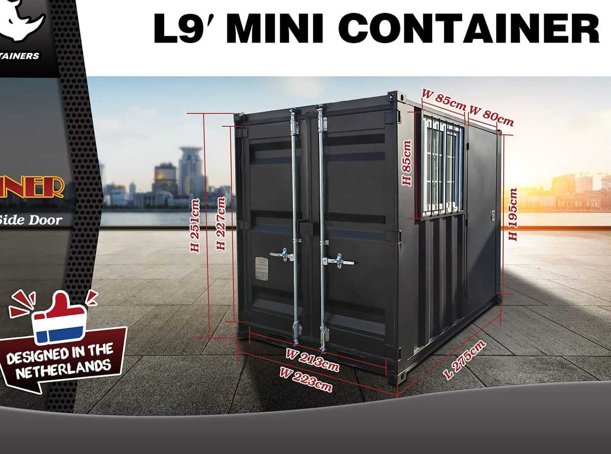 Shipping container Rhino-cross-containers 9ft met deur en raam: picture 7