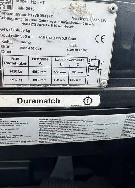 Diesel forklift Hyster H2.5FT: picture 7