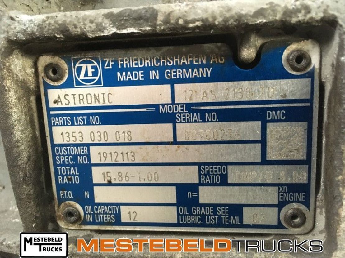 DAF Versnellingsbak 12AS2130 TD - Gearbox for Truck: picture 5 DAF Versnellingsbak 12AS2130 TD - Gearbox for Truck: picture 5