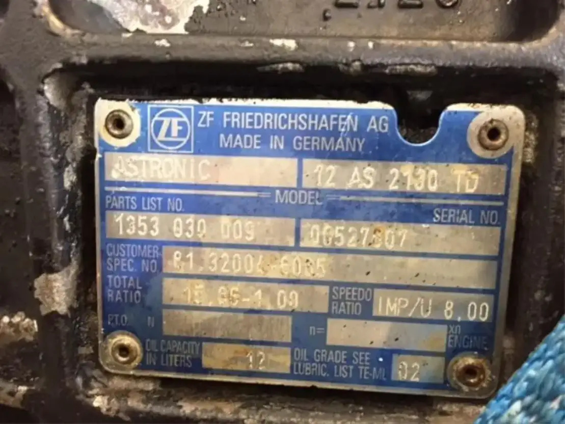 MAN Versn bak 12 AS 2130 TD - Gearbox and parts for Truck: picture 2 MAN Versn bak 12 AS 2130 TD - Gearbox and parts for Truck: picture 2