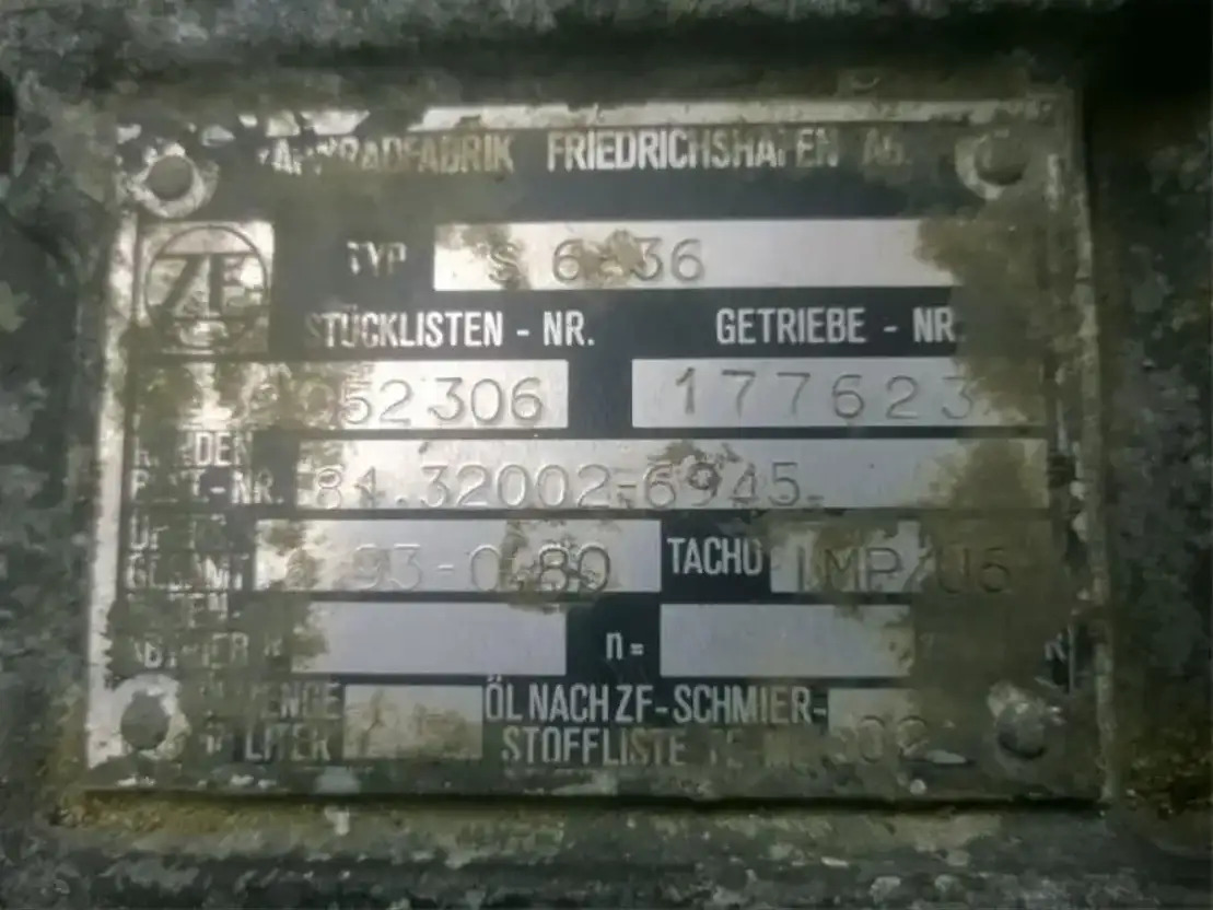 MAN Versn bak S6-36 - Gearbox and parts for Truck: picture 2 MAN Versn bak S6-36 - Gearbox and parts for Truck: picture 2