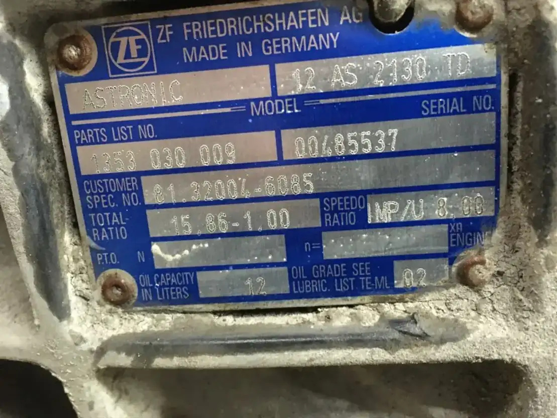 MAN Versnellingsbak 12AS 2130 TD - Gearbox and parts for Truck: picture 5 MAN Versnellingsbak 12AS 2130 TD - Gearbox and parts for Truck: picture 5