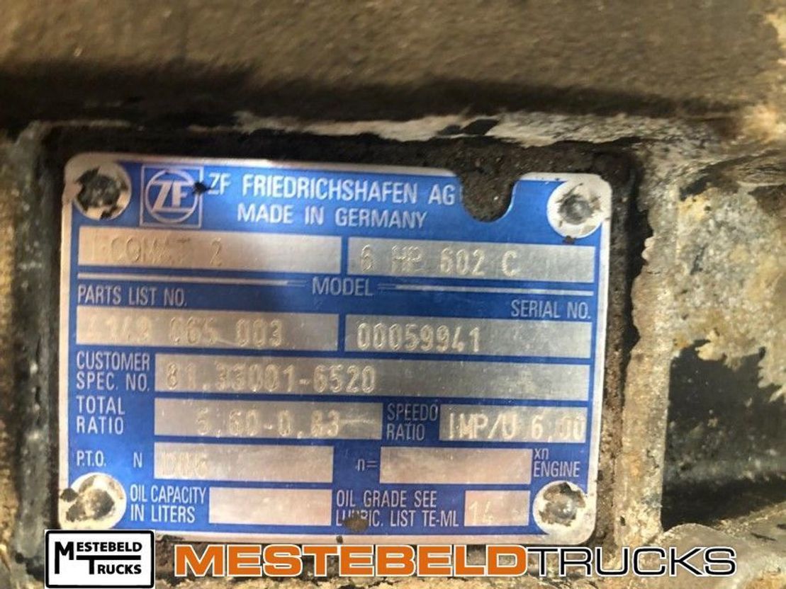 MAN Versnellingsbak 6 HP602 C - Gearbox for Truck: picture 3 MAN Versnellingsbak 6 HP602 C - Gearbox for Truck: picture 3